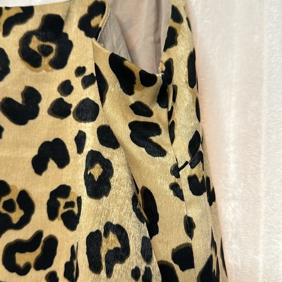 Olivaceous Cheetah Leopard Animal Print Sleeveless Ruffle Hem Slip Dress Small - Picture 7 of 8